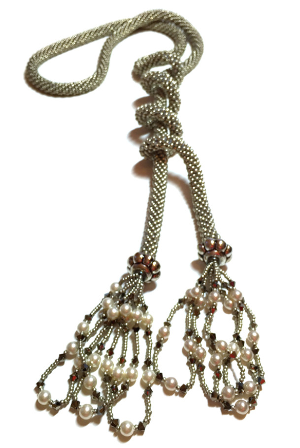 Antique Silver Spiral Twist Necklace